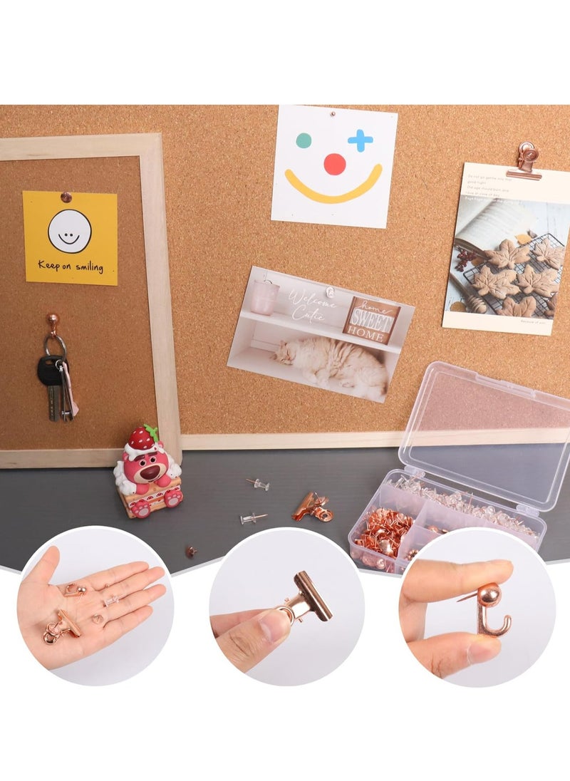 Oasisgalore - Push Pins Set，5 Types Pushpins Thumb Tacks Map Pins for Cork Board Bulletin Boards Office - Image 1