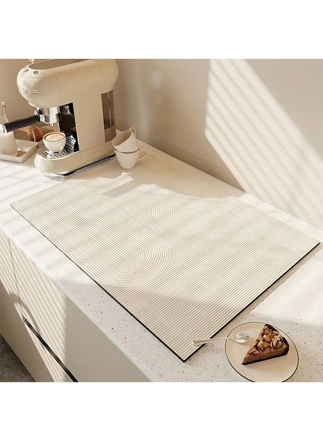HOMESTAR 1pc Super Absorbent Espresso Machine Countertop Drying Pad - Quick-Drying, Non-Slip Mat for Dish, Faucet & Cup Protection - Stylish Kitchen & Bathroom Accessories - Image 1