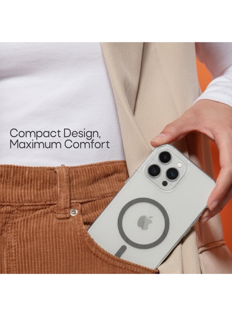 Aztech غطاء أزتيك الشفاف من الألياف مع ميغ سيف لجهاز آيفون 14 برو ماكس بتصميم التيتانيوم الطبيعي - Image 5