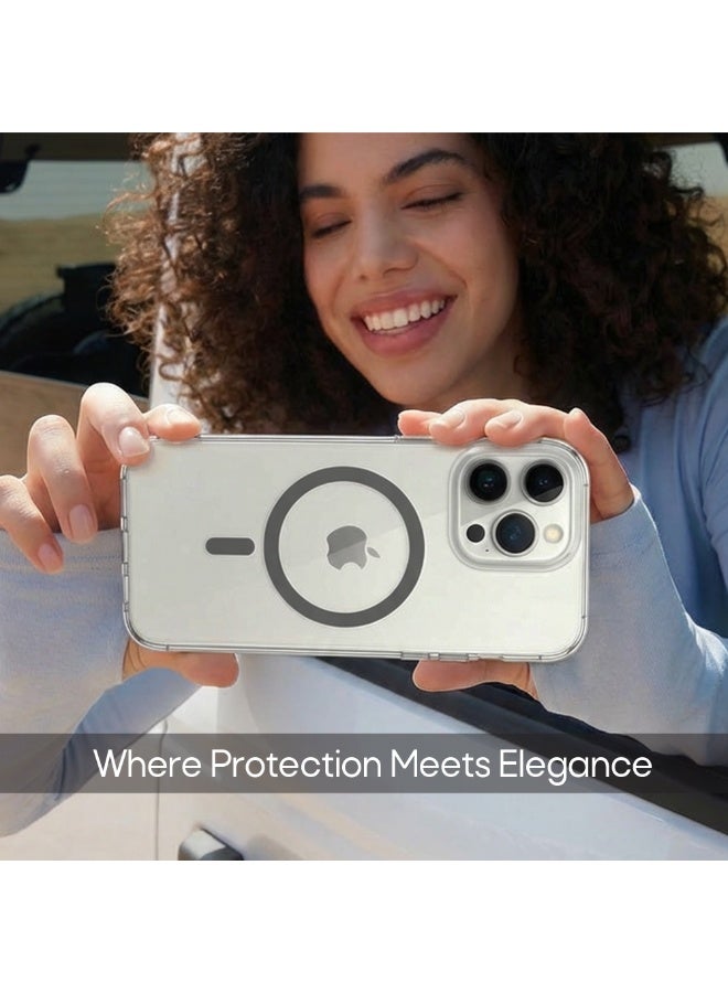 Aztech غطاء أزتيك الشفاف من الألياف مع ميغ سيف لجهاز آيفون 14 برو ماكس بتصميم التيتانيوم الطبيعي - Image 3