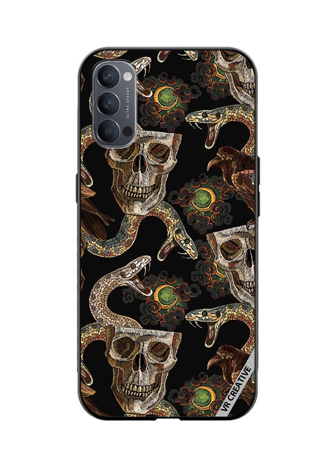 VR CREATIVE Protective Case Cover For Oppo Reno4 Pro 5G Horror Art Design Multicolour - Image 1