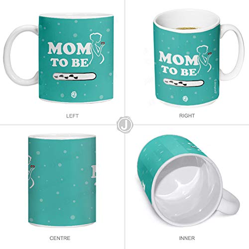 Jhingalala Jhingalala Mom to Be Printed Satin Cushion with Filler Coffee Mug Key Chain Greeting Card Combo Multicolor Medium - Image 4