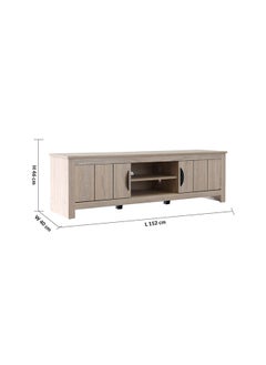 DANUBE HOME Anton TV Cabinet For Up To 55 Inches TV Entertainment Modern Design Wall Unit Furniture Wooden TV Stand For Living Room Bedroom TV Rack L152xW40xH46 cm Sonoma Oak  - Image 2