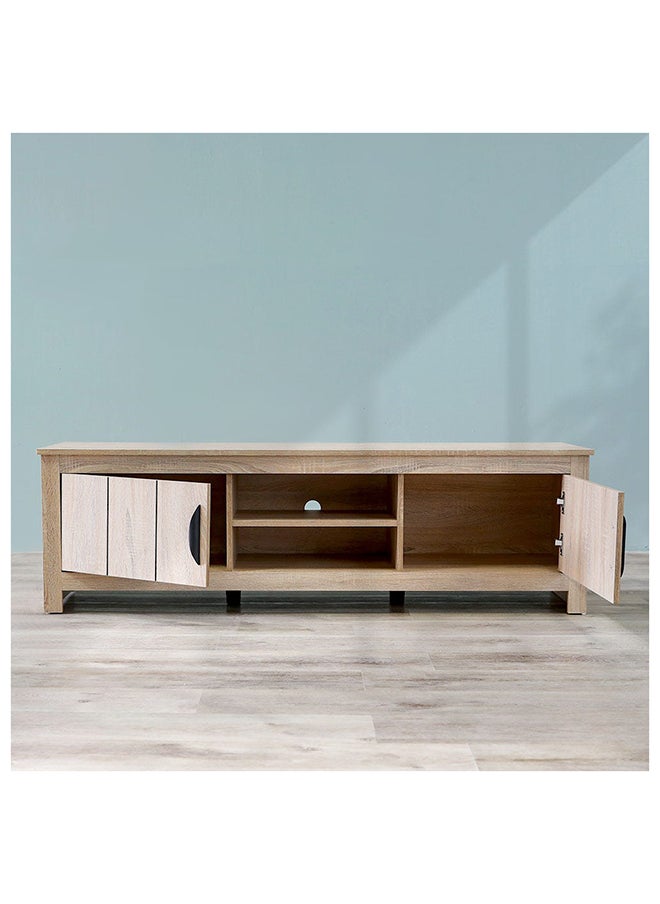 DANUBE HOME Anton TV Cabinet For Up To 55 Inches TV Entertainment Modern Design Wall Unit Furniture Wooden TV Stand For Living Room Bedroom TV Rack L152xW40xH46 cm Sonoma Oak  - Image 5