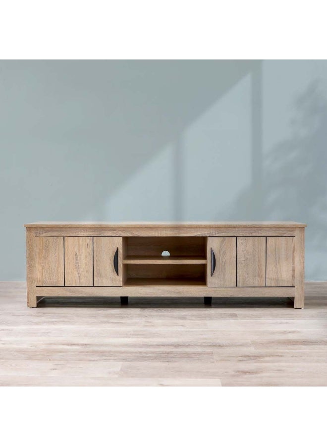 DANUBE HOME Anton TV Cabinet For Up To 55 Inches TV Entertainment Modern Design Wall Unit Furniture Wooden TV Stand For Living Room Bedroom TV Rack L152xW40xH46 cm Sonoma Oak - Image 3