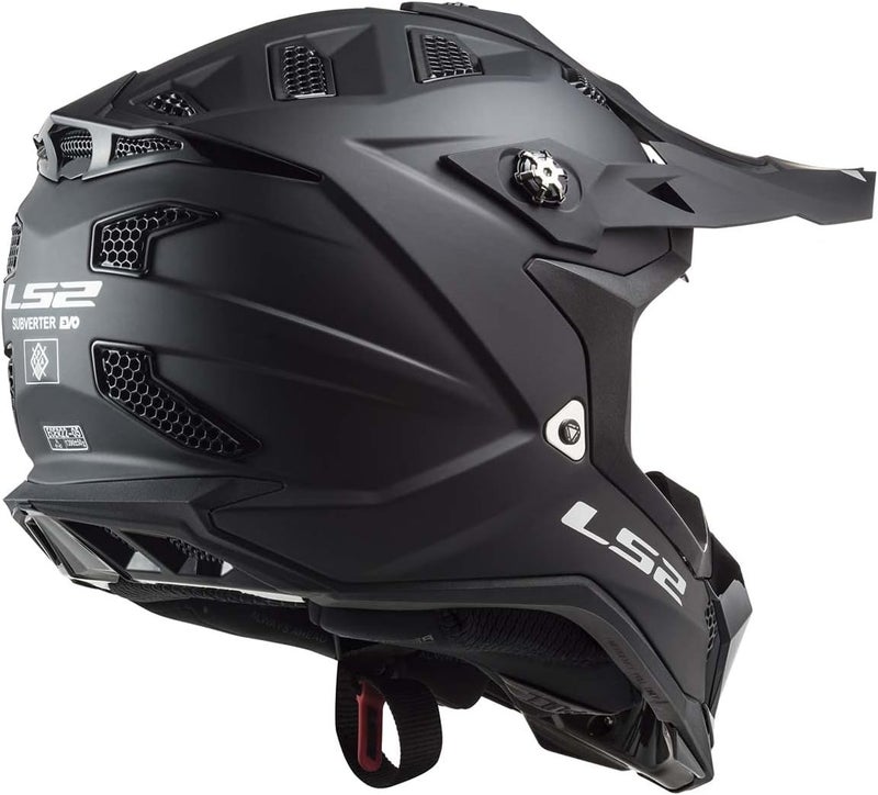 LS2 Helmets MX-Off Road Subverter Evo Helmet - Matte Black, Large - Image 5