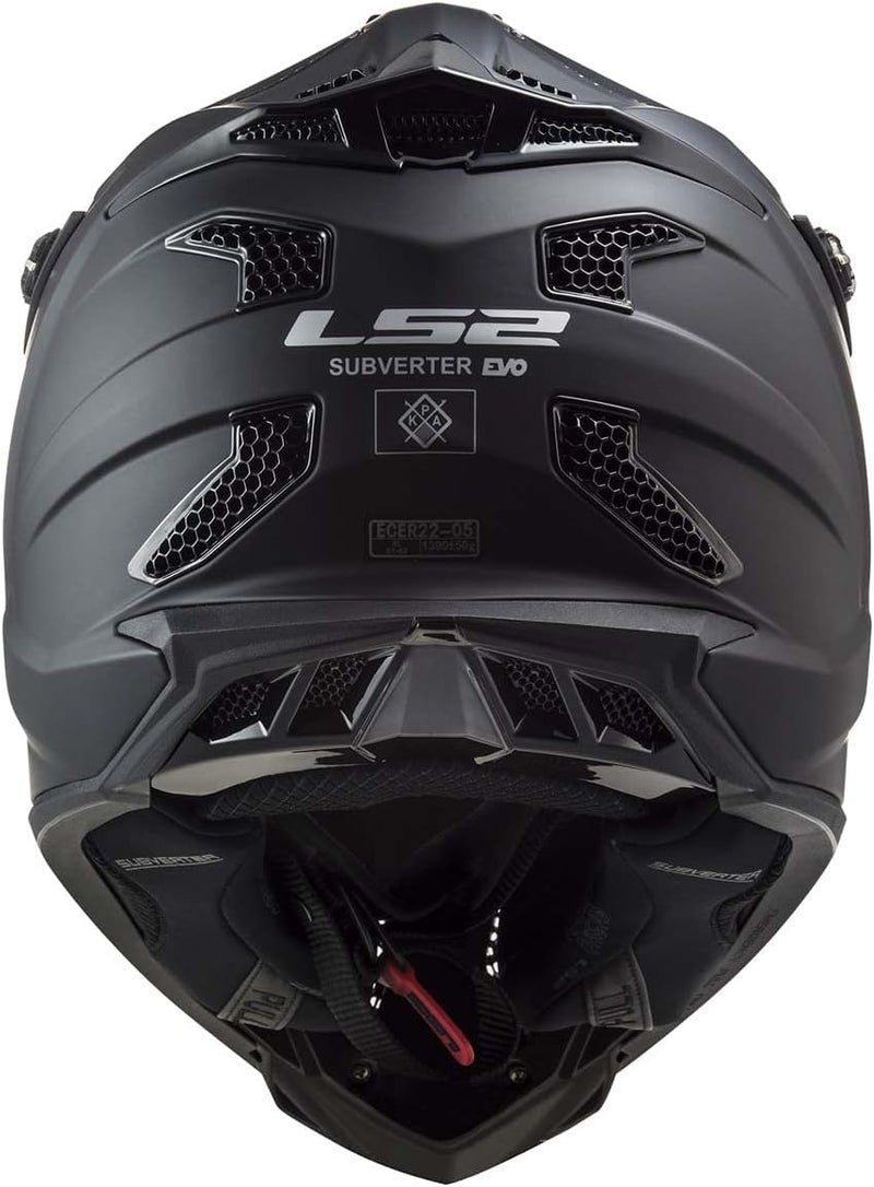 LS2 Helmets MX-Off Road Subverter Evo Helmet - Matte Black, Large - Image 4
