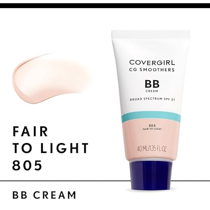 COVERGIRL Smoothers Lightweight BB Cream, Fair to Light 805, 1.35 oz (Packaging May Vary) Lightweight Hydrating 10-In-1 Skin Enhancer with SPF 21 UV Protection - Image 2