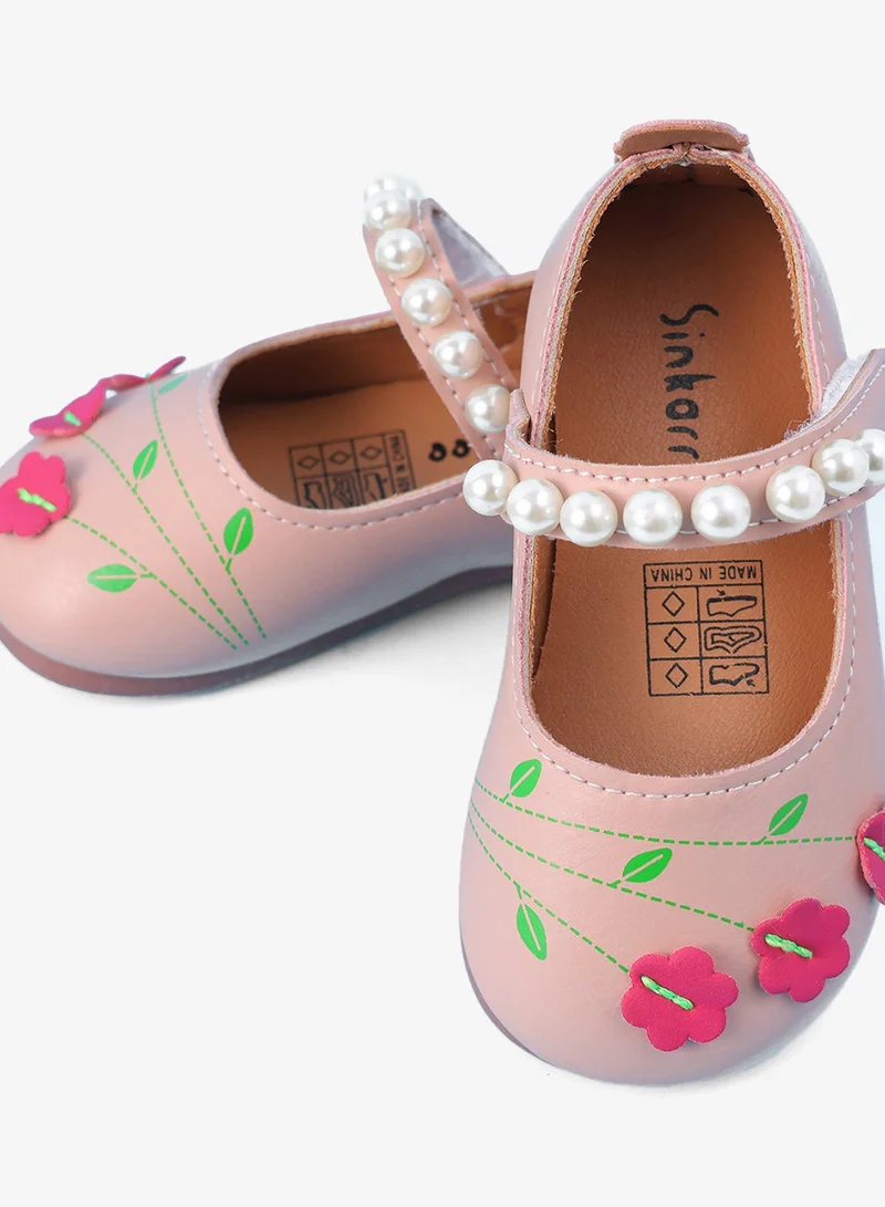 Mark & Mia Mark & Mia Pearl Embellished With Floral Applique Part Shoes - Pink