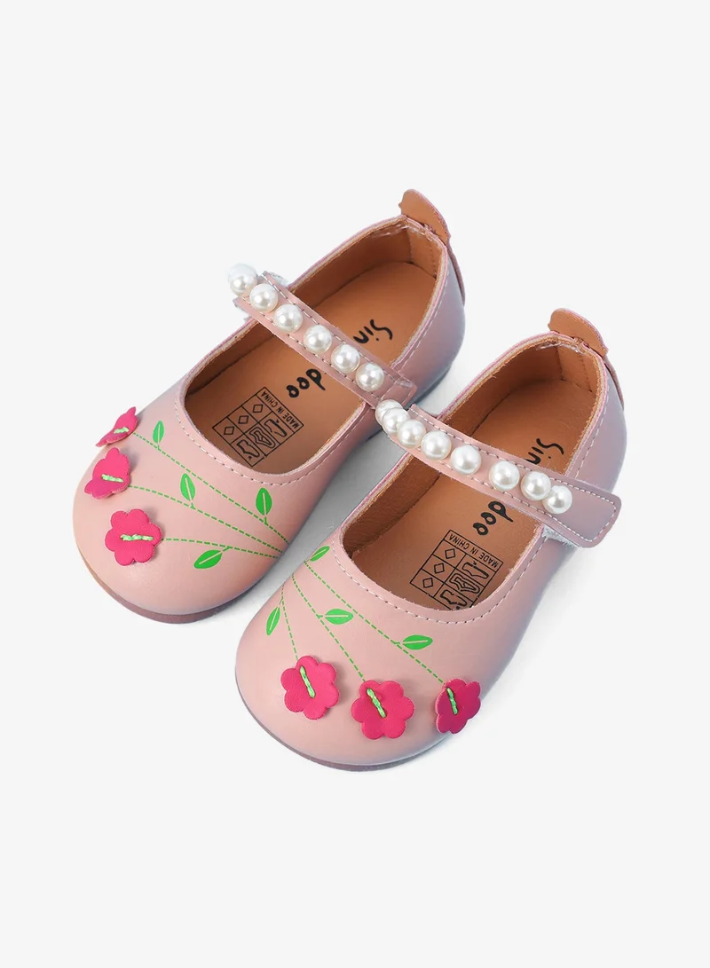 Mark & Mia Mark & Mia Pearl Embellished With Floral Applique Part Shoes - Pink
