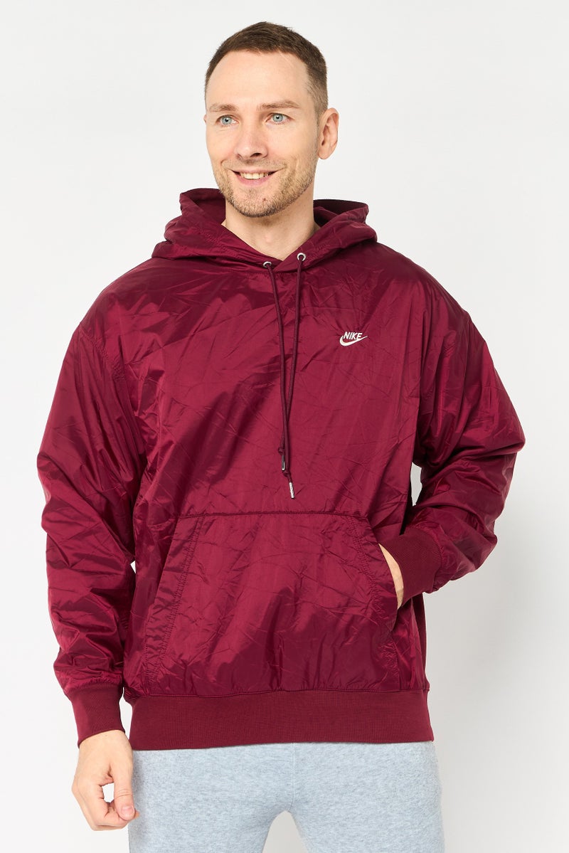 Nike Men Sportswear Fit Long Sleeve Outdoor Hoodie, Maroon - Image 1
