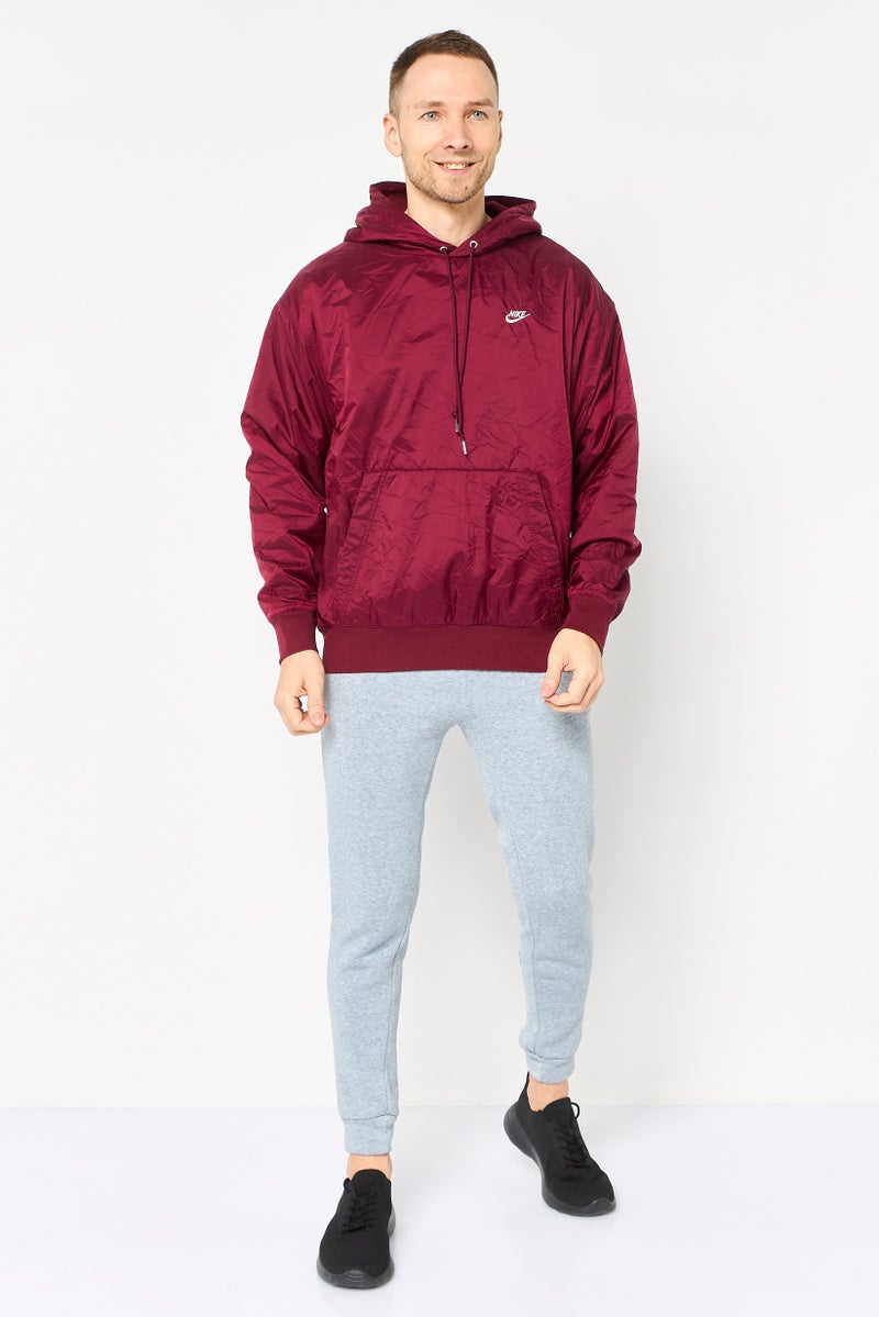 Nike Men Sportswear Fit Long Sleeve Outdoor Hoodie, Maroon - Image 2