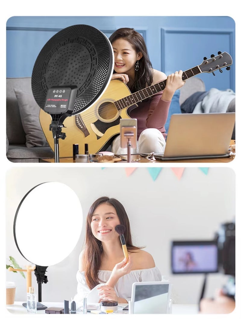 ELTRAZONE PF-45 18-Inch Circular Fill Light – 60W High Brightness Full-Screen LED Photography Light with Adjustable Color Temperature and Brightness, Ideal for Streaming, Makeup, Beauty Tutorials, Vlogging, and Professional Studio Use - Image 2