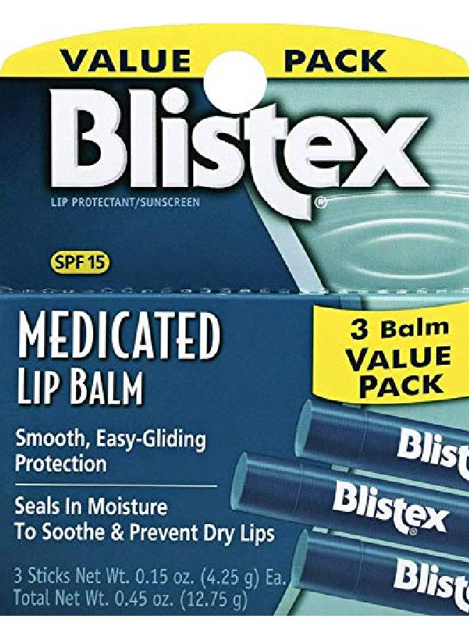 Blistex Medicated Lip Balm Spf 15 0.15 Ounce (Pack Of 6) - Image 4