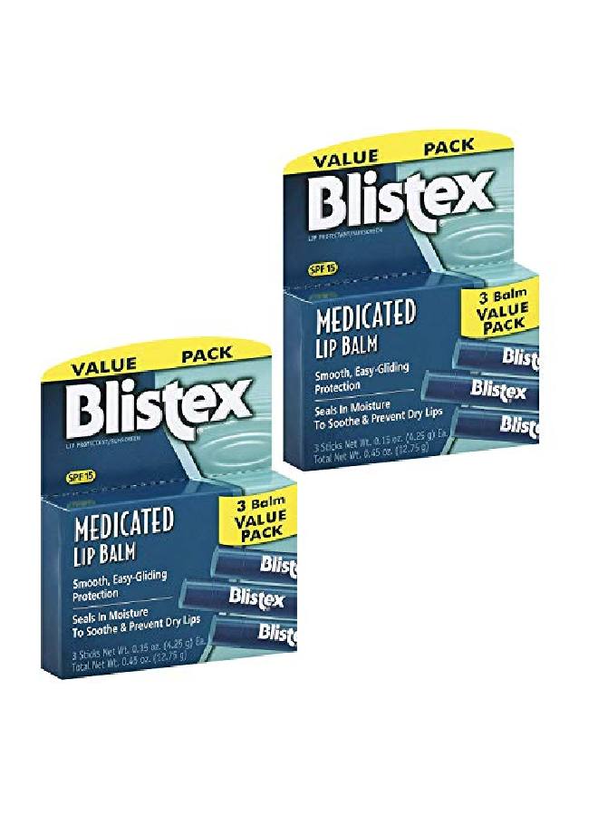 Blistex Medicated Lip Balm Spf 15 0.15 Ounce (Pack Of 6) - Image 1