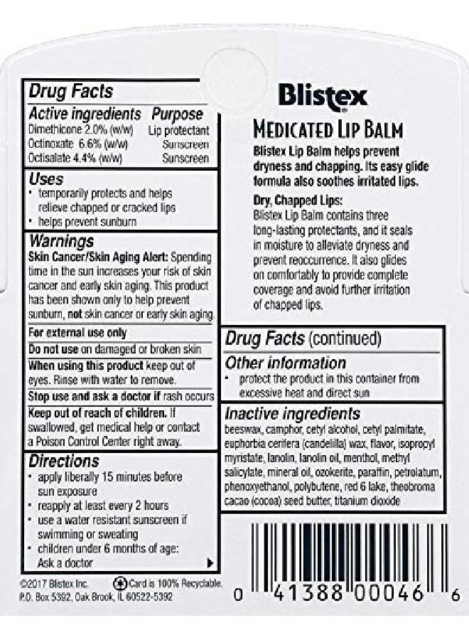 Blistex Medicated Lip Balm Spf 15 0.15 Ounce (Pack Of 6) - Image 5
