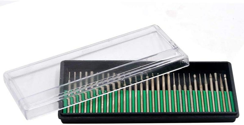 SWISSO 30pcs DIY Tool for Glass Marble Rock Jewelry Engraving Rotary Tool Set Drilling Cutting Grinding Diamond Burr Glass Drill Bits - Image 1