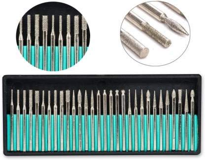 SWISSO 30pcs DIY Tool for Glass Marble Rock Jewelry Engraving Rotary Tool Set Drilling Cutting Grinding Diamond Burr Glass Drill Bits - Image 5