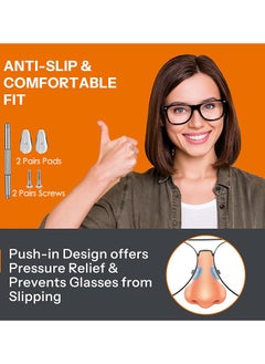 SHERY 60ml Glasses Cleaning Kit Eyeglass Cleaner Anti Fog Lens Cleaner Spray with Microfiber Cleaning Cloth Eye Glass Repair Kit with Screws and Screwdriver Tools Nose Pads  - Image 3