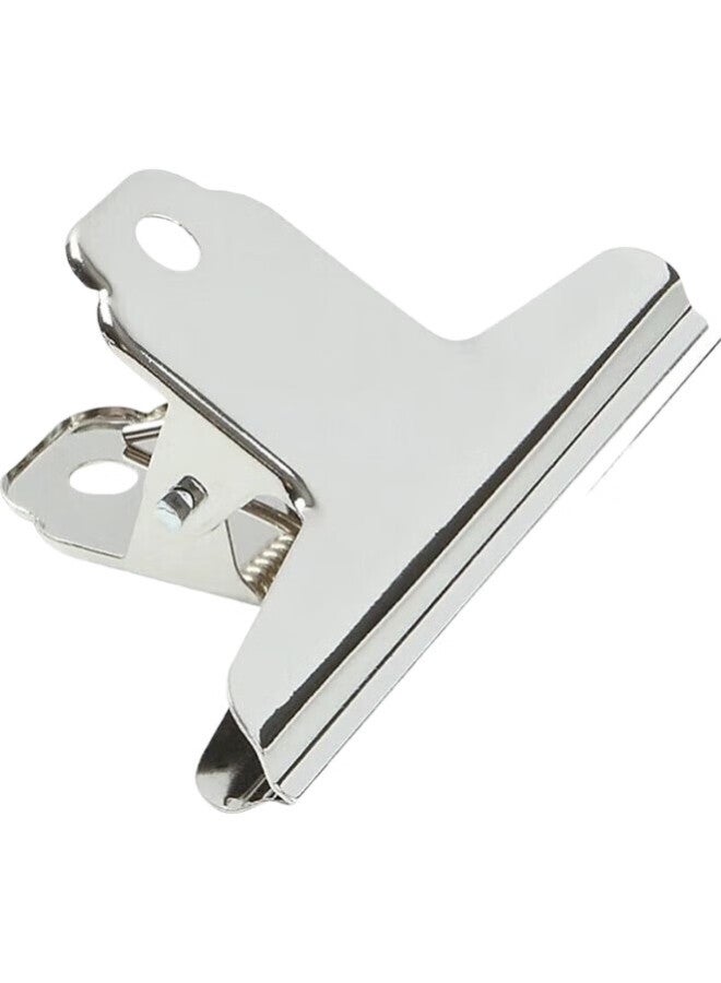 Tianshun, Mountain-Shaped Clip, White Steel Clip, Iron Clip, Stainless Steel Clip, Large Long Tail Clip, Household Strong File Organizer Clip, Swallow-Tail Clip, Bill, 76Mm, Mountain-Shaped Clip, 12 Pieces - Image 3