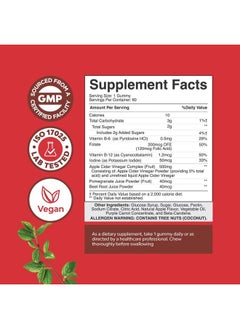 Natures Craft ACV Apple Cider Vinegar Gummies - Superfood Infused ACV Gummies Vitamins for Adults for Detox Cleanse Immune Support Digestion and Glowing Skin - Delicious Daily Energy Gummies with Vitamin B Complex  - Image 2