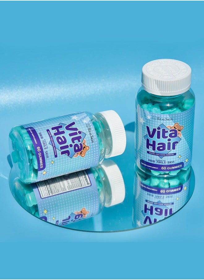Real Skin Vita Hair Dietary Supplement 60 Gummies  - Image 2