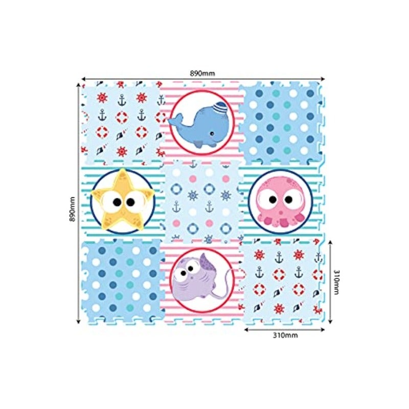 Sea World Puzzle Mat 9-Pieces Multicolor - Image 3