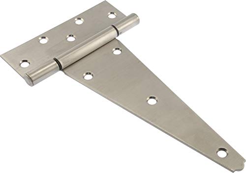 Hardware Essentials 853377 Heavy Duty T-Hinges Stainless Steel 10" - Image 2