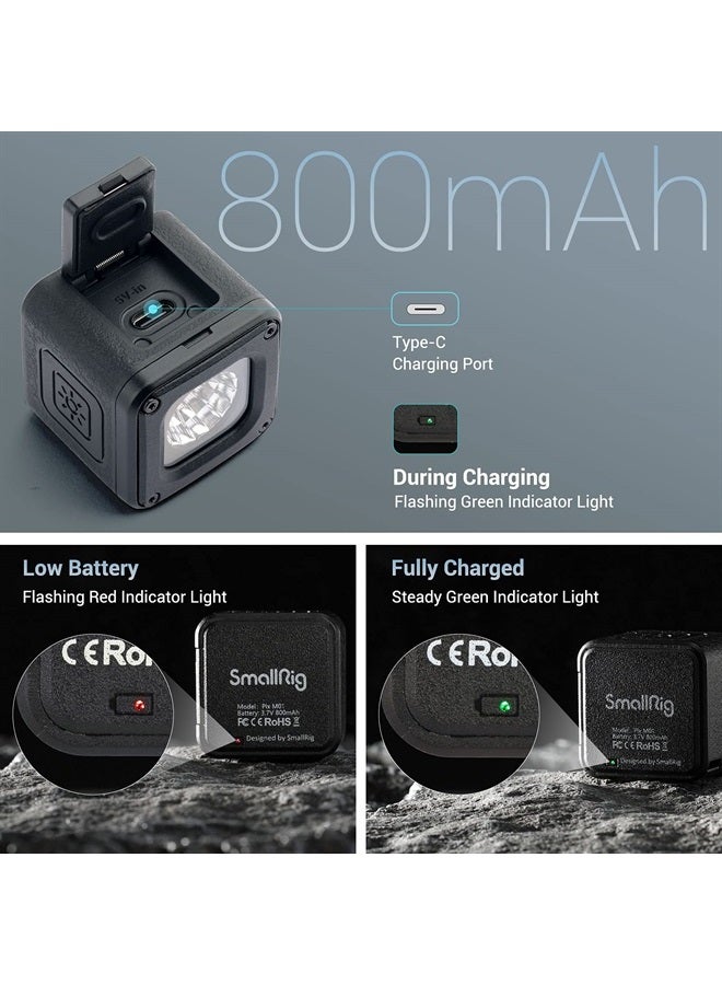 SmallRig RM01 Mini LED Video Light (3 Pack), Watreproof Portable Lighting Kit with 8 Color Filters, Dimmable Fill Photography Light 5600K CRI95 for Smartphone, Action and DSLR Camera 3469 - Image 2