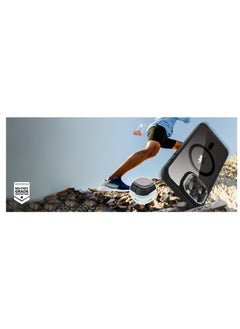 ESR ESR Armor Tough Case with Stash Stand (HaloLock), Compatible with iPhone 15 Pro Max, Clear Grey  - Image 4