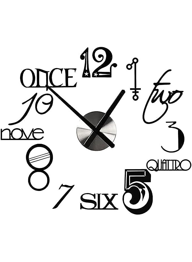 Raxoom Numbers DIY Acrylic Wall Clock - Image 1