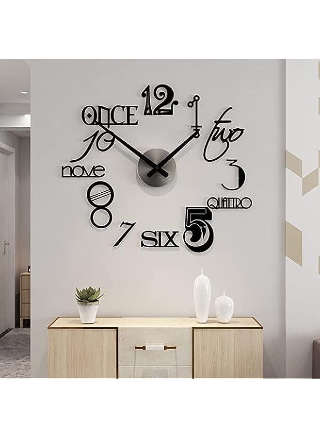 Raxoom Numbers DIY Acrylic Wall Clock - Image 2