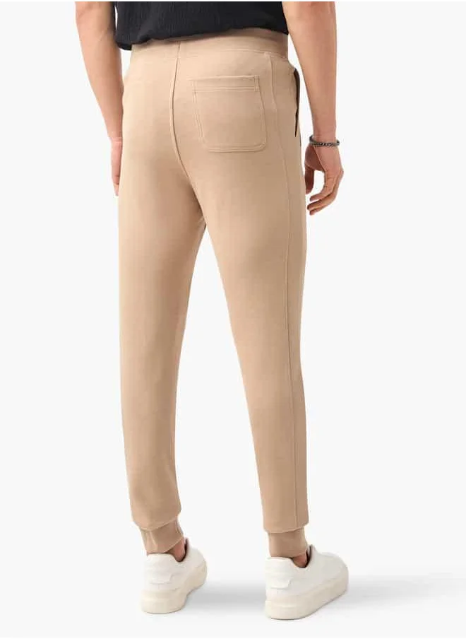 Iconic Iconic Panelled Slim Fit Joggers with Drawstring Closure and Pockets
