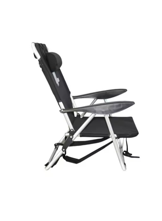 Hydro Foldable beach and camping chair with adjustable headrest and armrests – comfortable and lightweight travel chair – easy to carry and store in a travel bag - Image 4