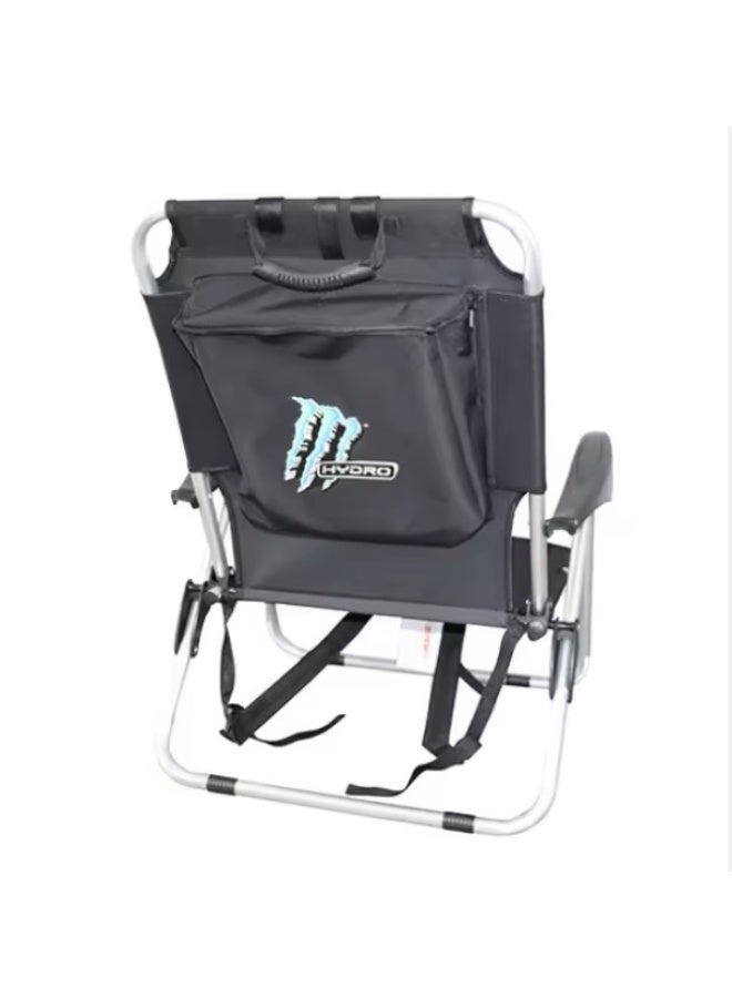 Hydro Foldable beach and camping chair with adjustable headrest and armrests – comfortable and lightweight travel chair – easy to carry and store in a travel bag - Image 5