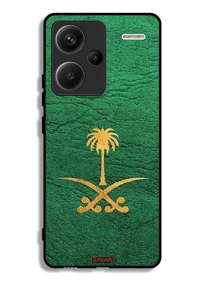 Tolwak Xiaomi Redmi Note 13 Pro Plus Protective Case Cover Kingdom Of Saudi Arabia Sign On Leather  - Image 1