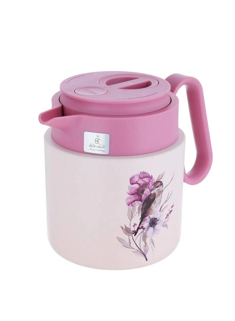 Alsaif Gallery Timeless Rania Thermos, 1.2 liters, steel inner case, steel outer case - pink - Image 4