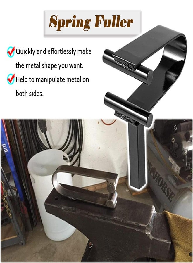 Bonbo Blacksmith Anvil Forge Hardy Tool Set 1 Inch Include Hot Cut and Creasing Stake and Spring Fuller (3 Pieces) (3/4'') - Image 4