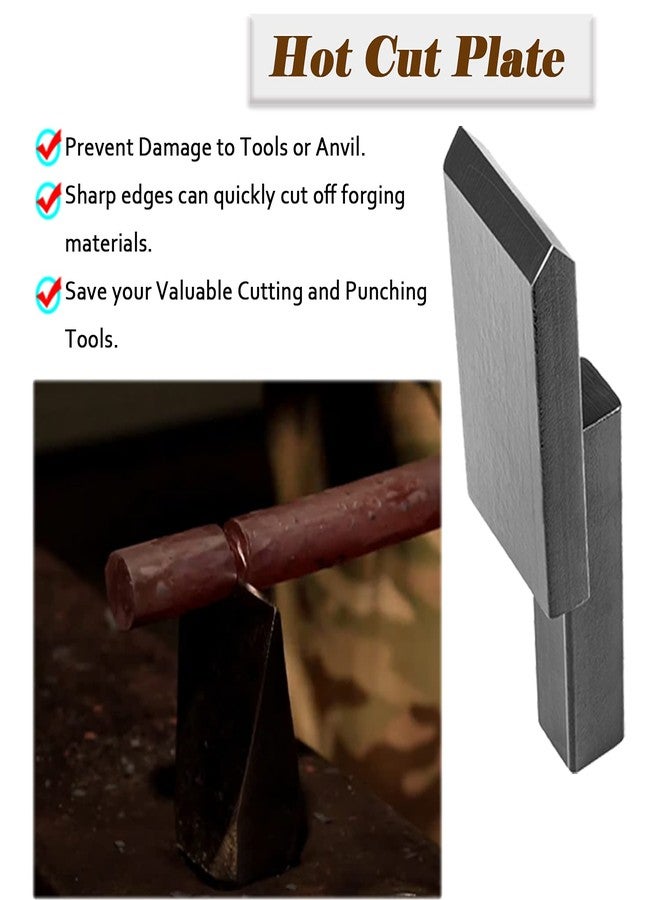 Bonbo Blacksmith Anvil Forge Hardy Tool Set 1 Inch Include Hot Cut and Creasing Stake and Spring Fuller (3 Pieces) (3/4'') - Image 2