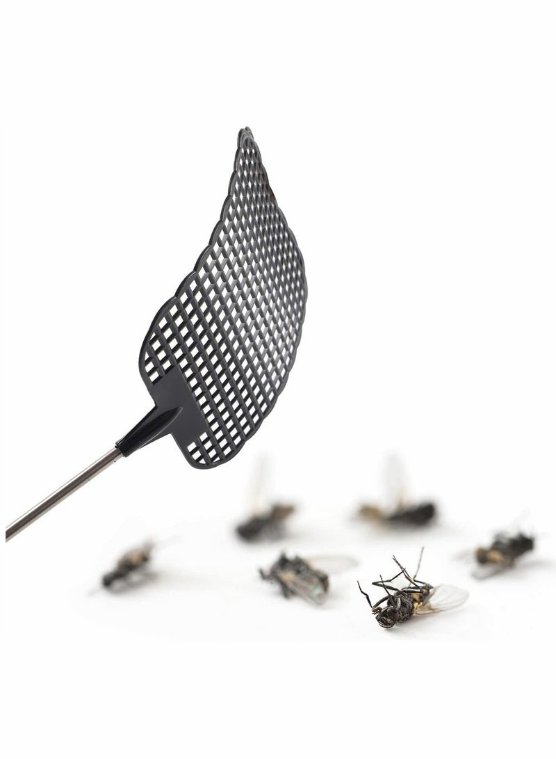 SYOSI Retractable Fly Swatters, Extendable Fly Swatter, Telescopic Strong Plastic Flexible Manual Fly Swatter, Pest Control, Heavy Duty Durable Handles, Light Weight, Black, 5 Pack - Image 5