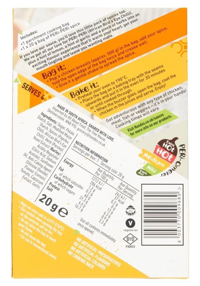 Nando's Peri-Peri Bag & Bake Medium - 20g - Image 2