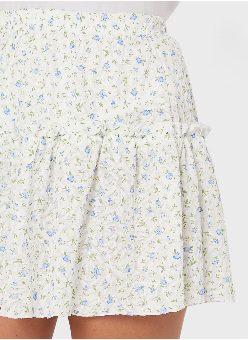 I SAW IT FIRST - Tiered Frill Mini Skirt - Image 1
