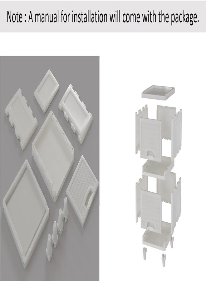 RIOMAX Plastic Foldable Organizer for Clothes/Multipurpose Organizer/Modular Wardrobe for Clothes/Closet for Bedroom, Living Room, Kitchen/Stackable Cabinet/Almirah for Home (White, 1 Tier) - Image 5