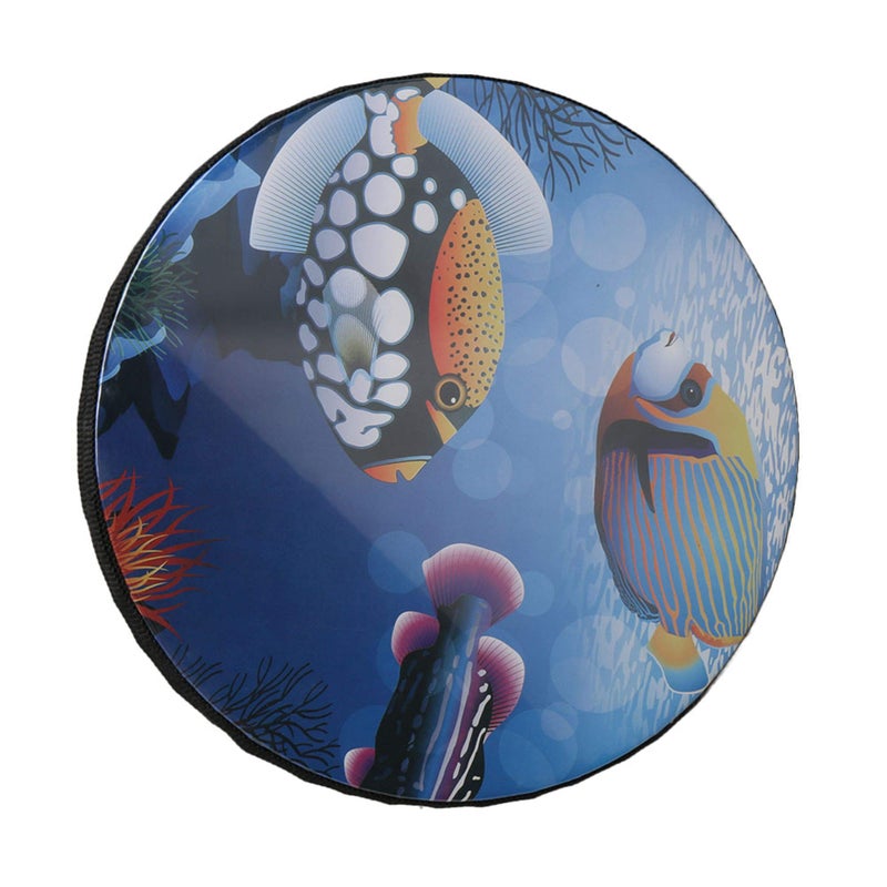 Homeswitch 10 inch Wooden Wave Bead Ocean Drum Hand Percussion Wood Musical Instrument Black - Image 3