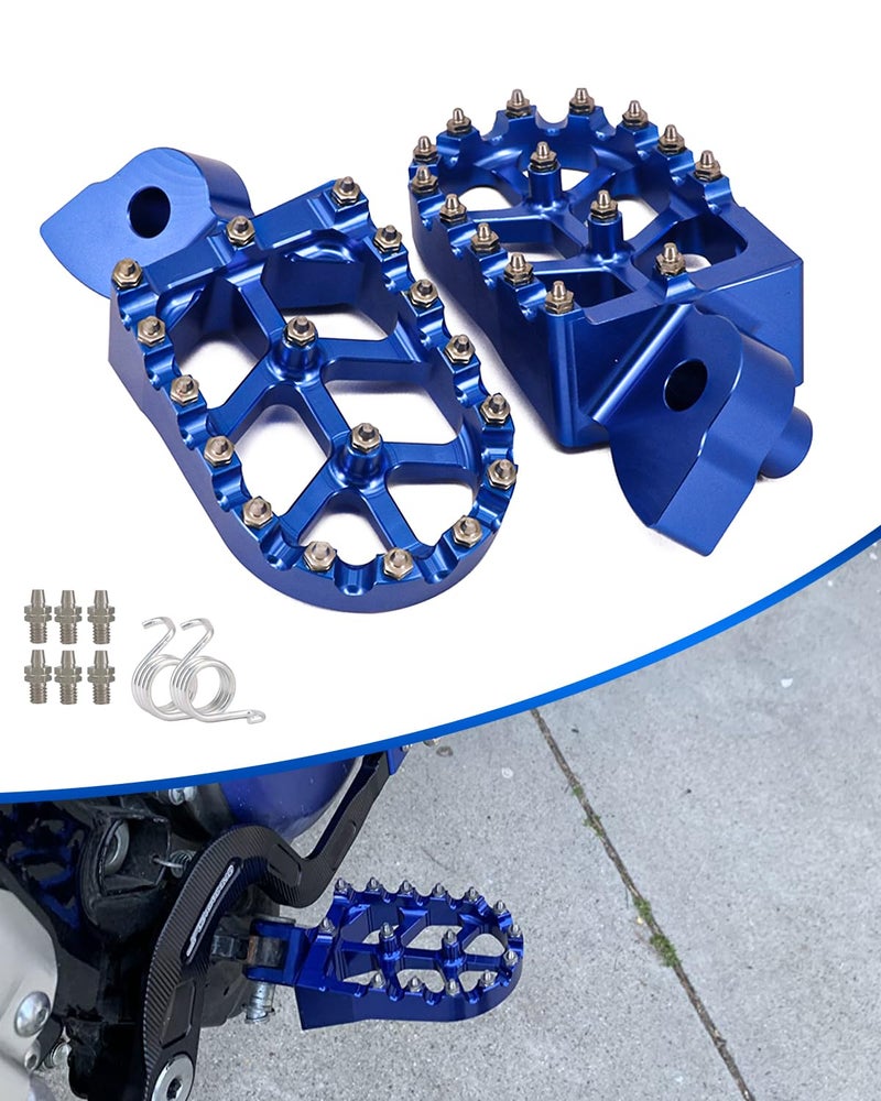 YSMOTO Dirt Bike Foot Peg Pedal Rest Footpegs For YZ6585125125X250250F450X450F WR250F450F And More Dirt Bike Vintage Blue
