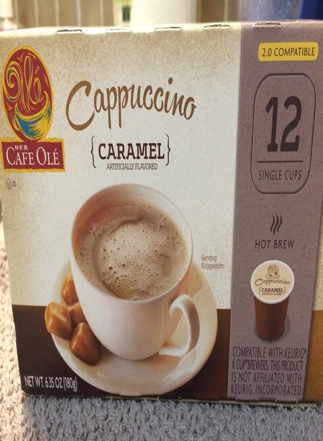H.E.B. Cafe Ole Cappuccino Caramel Flavored 12 single cups