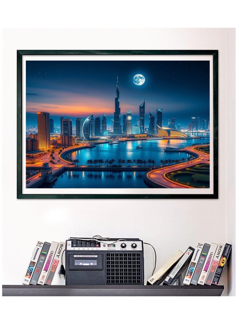 Anna 1000-Piece Dubai Nightscape Jigsaw Puzzle - Captivating City Views - Image 3