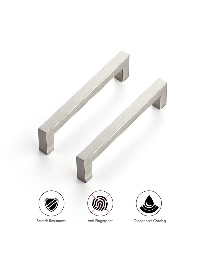 Ravinte 30 Pack Cabinet Handles Square Cabinets Cupboard Handles Brushed Nickel Drawer Pulls Stainless Steel Kitchen Cabinet Pulls Cabinet Hardware Drawer Handles 5 inch Hole Center - Image 4