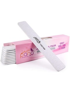 Pana S - Pana Jumbo Double-Sided Emery Nail File For Manicure, Pedicure, Natural, And Acrylic Nails - Zebra (Grit 100/180)  - Image 1