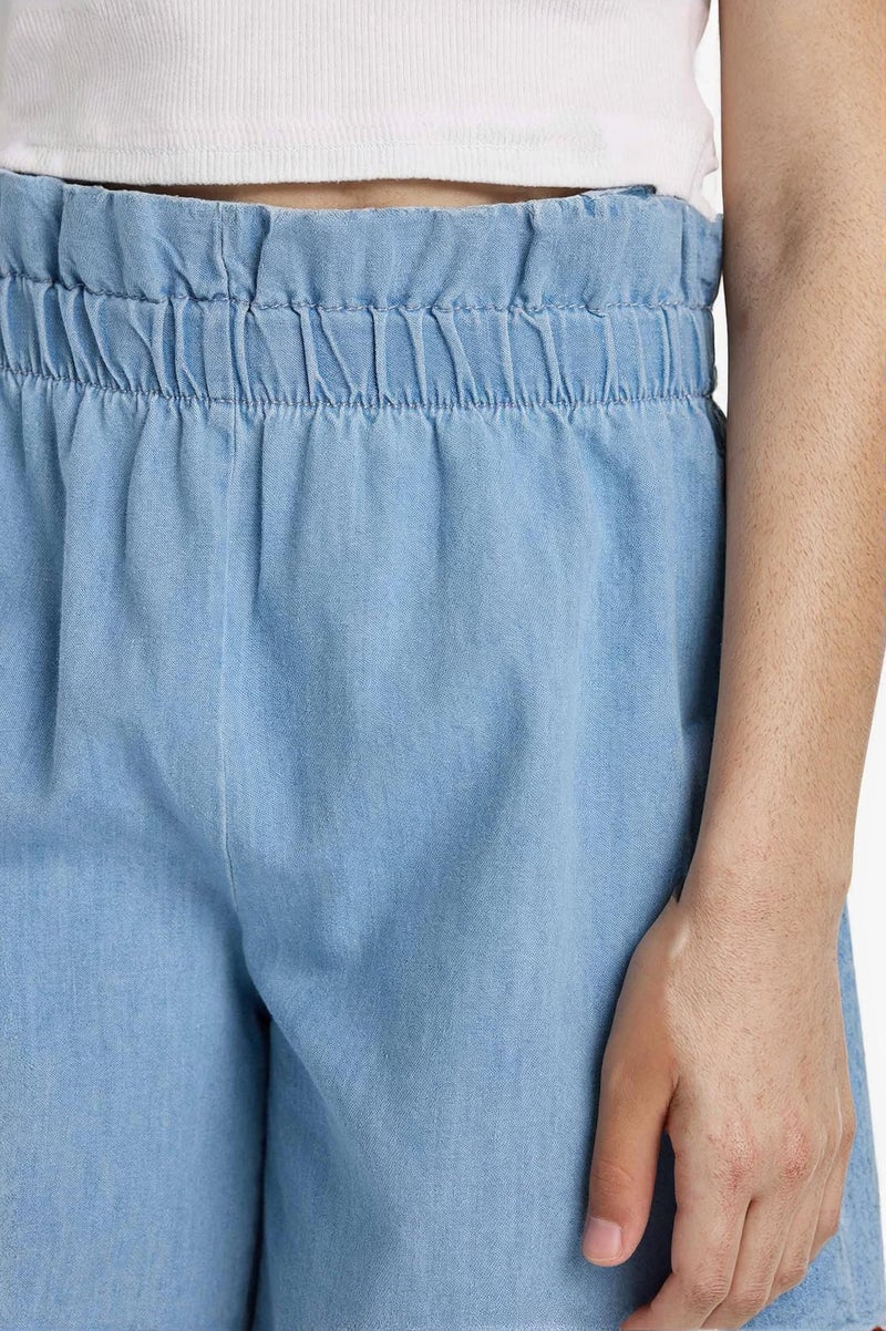 DeFacto Blue Girl Girl Denim Shorts Casual - Image 4